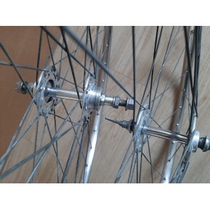 2 Roues RIGIDA ACIER 700C clincher rims randonneuse PEUGEOT 130.6mm RO12