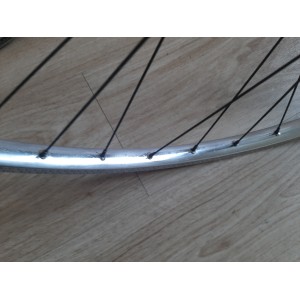 2 Roues RIGIDA ACIER 700C clincher rims randonneuse PEUGEOT 130.6mm RO12