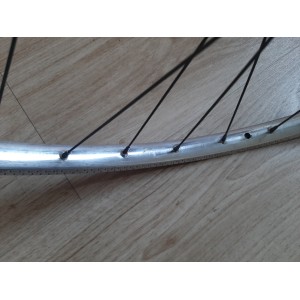 2 Roues RIGIDA ACIER 700C clincher rims randonneuse PEUGEOT 130.6mm RO12