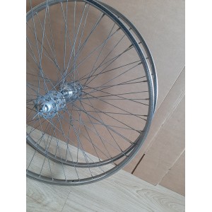 2 Roues RIGIDA ACIER 700C clincher rims randonneuse PEUGEOT 130.6mm RO12