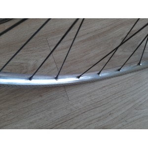 2 Roues RIGIDA ACIER 700C clincher rims randonneuse PEUGEOT 130.6mm RO12