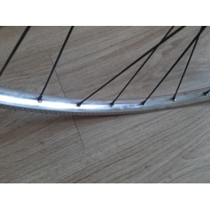 2 Roues RIGIDA ACIER 700C clincher rims randonneuse PEUGEOT 130.6mm RO12