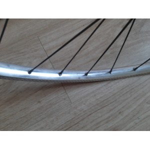 2 Roues RIGIDA ACIER 700C clincher rims randonneuse PEUGEOT 130.6mm RO12