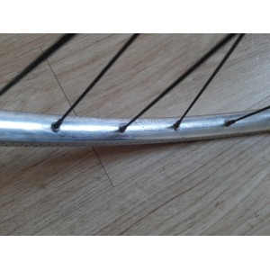 2 Roues RIGIDA ACIER 700C clincher rims randonneuse PEUGEOT 130.6mm RO12