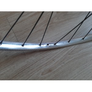 2 Roues RIGIDA ACIER 700C clincher rims randonneuse PEUGEOT 130.6mm RO12