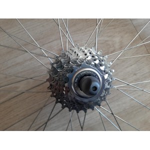 Vintage rear wheel AMBROSIO Balance with CAMPAGNOLO VELOCE 9-speed (9S) hub