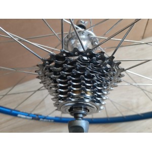 Vintage rear wheel AMBROSIO Balance with CAMPAGNOLO VELOCE 9-speed (9S) hub