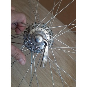 Roue arrière AMBROSIO Balance CAMPAGNOLO VELOCE 9S 131mm vintage RO16