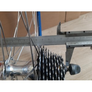 Vintage rear wheel AMBROSIO Balance with CAMPAGNOLO VELOCE 9-speed (9S) hub