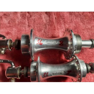 MAVIC 500 RD vintage rear hub 36H acier aluminium axle detail