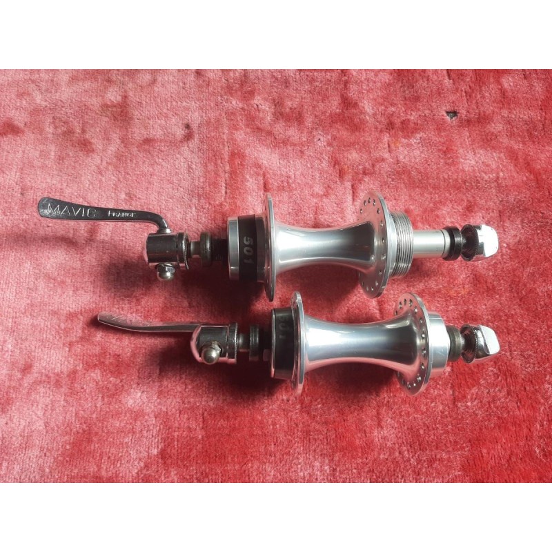 MAVIC 501 vintage hub set front and rear 36H BSA thread 1.37x24