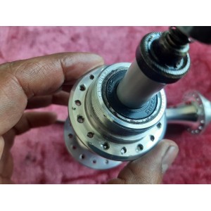 Opposite angle view of the dual Mavic 501 vintage hub bodies
