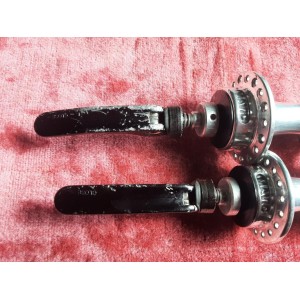 Pair of MAVIC 500 low-flange hubs – 1970s vintage bicycle 36H 34.7x100