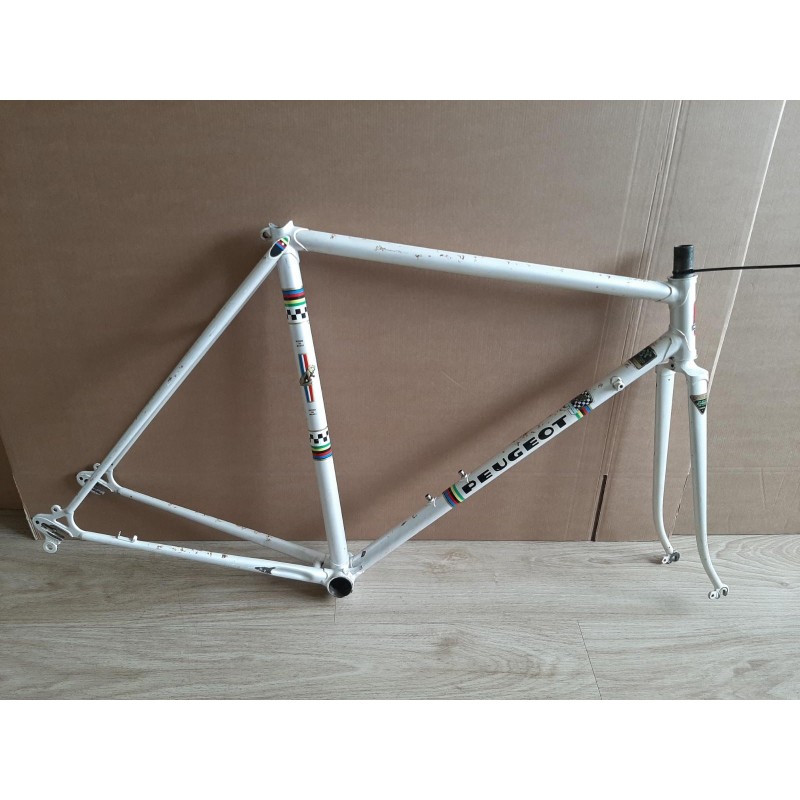 Cadre de vélo d'occasion Peugeot PY10 Full Reynolds 531 bleu vue latérale