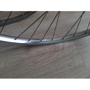 2 Roues LYOTARD ACIER 650B moyeux ATOM 1978 randonneuse 120mm PEUGEOT RO1
