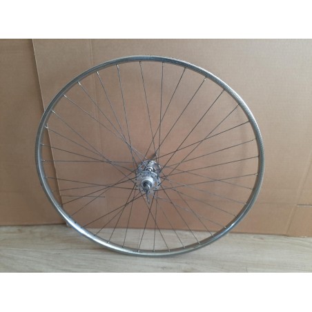 Roue arriere SAMIR SAMINOX ACIER 700C moyeu NEW STAR 120mm randonneuse RO27