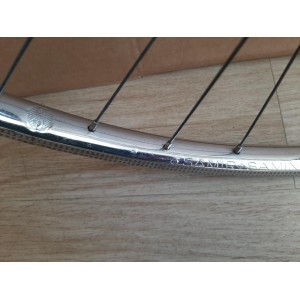 Roue arriere SAMIR SAMINOX ACIER 700C moyeu NEW STAR 120mm randonneuse RO27