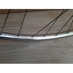 Roue arriere SAMIR SAMINOX ACIER 700C moyeu NEW STAR 120mm randonneuse RO27