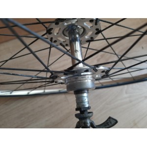 Roue arriere SAMIR SAMINOX ACIER 700C moyeu NEW STAR 120mm randonneuse RO27
