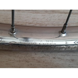 RIGIDA CHROLUX 650B steel front wheel ATOM hub touring bicycle 1978 RO26