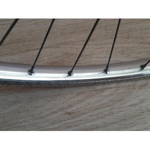 RIGIDA CHROLUX 650B steel front wheel ATOM hub touring bicycle 1978 RO26