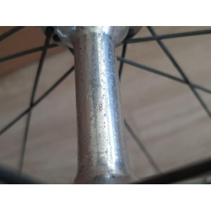 RIGIDA CHROLUX 650B steel front wheel ATOM hub touring bicycle 1978 RO26