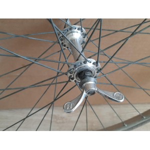 RIGIDA CHROLUX 650B steel front wheel ATOM hub touring bicycle 1978 RO26