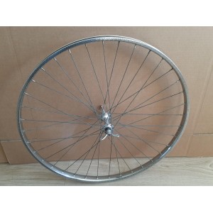 RIGIDA CHROLUX 650B steel front wheel ATOM hub touring bicycle 1978 RO26