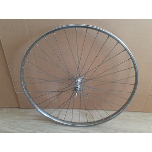 RIGIDA CHROLUX 650B steel front wheel ATOM hub touring bicycle 1978 RO26