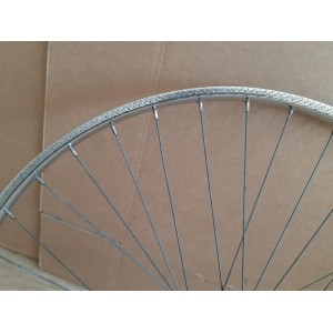 RIGIDA CHROLUX 650B steel front wheel ATOM hub touring bicycle 1978 RO26