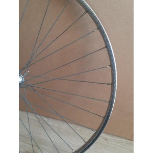 RIGIDA CHROLUX 650B steel front wheel ATOM hub touring bicycle 1978 RO26
