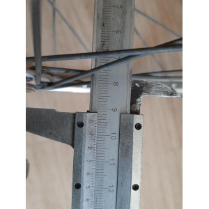 RIGIDA CHROLUX 650B steel front wheel ATOM hub touring bicycle 1978 RO26