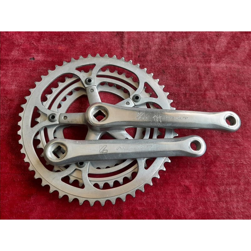 Pédalier vélo ancien NERVAR triple plateaux 32-42-52 170 14x1.25 PD6