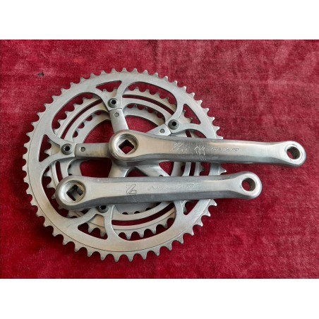Pédalier vélo ancien NERVAR triple plateaux 32-42-52 170 14x1.25 PD6