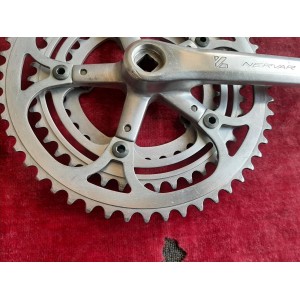 Pédalier vélo ancien NERVAR triple plateaux 32-42-52 170 14x1.25 PD6
