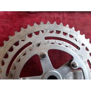 Pédalier vélo ancien NERVAR triple plateaux 32-42-52 170 14x1.25 PD6