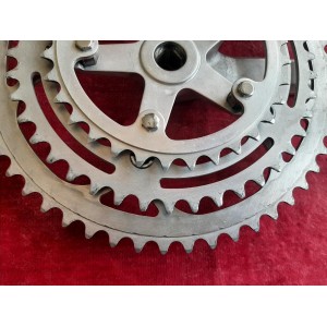 Pédalier vélo ancien NERVAR triple plateaux 32-42-52 170 14x1.25 PD6