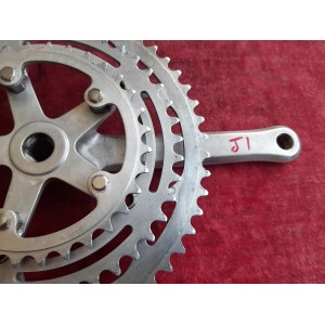 Pédalier vélo ancien NERVAR triple plateaux 32-42-52 170 14x1.25 PD6