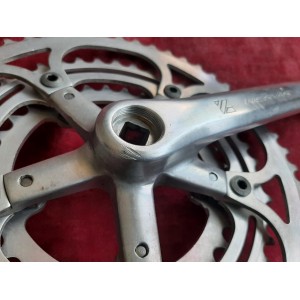 Pédalier vélo ancien NERVAR triple plateaux 32-42-52 170 14x1.25 PD6
