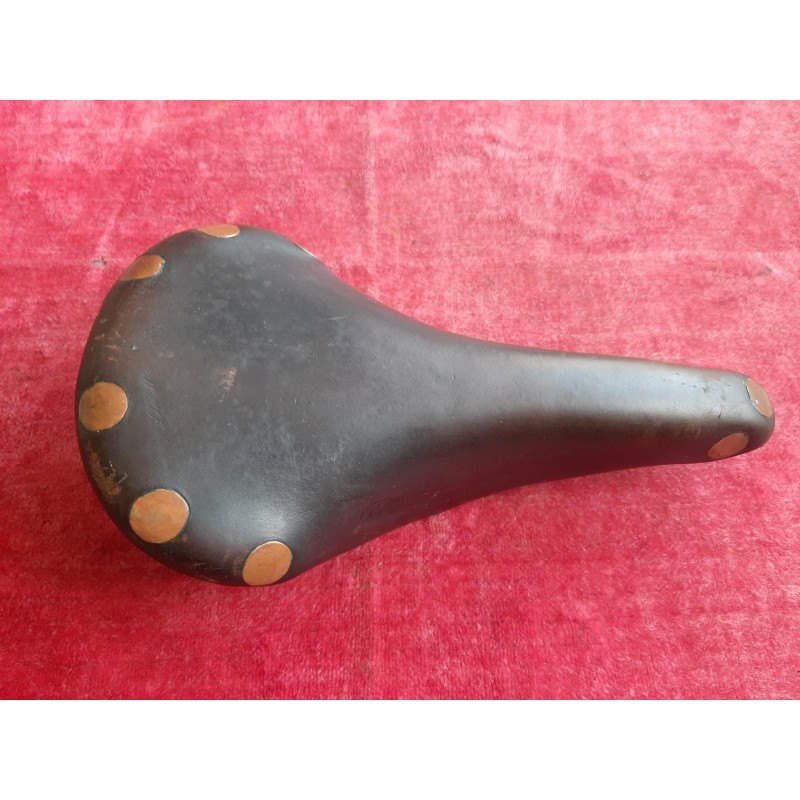 Selle vélo ancien Brooks Professional B78 profil gauche