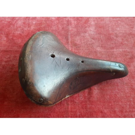 Selle en cuir VERYBEST 26A pour vélo de randonnée femme d'occasion, vue latérale