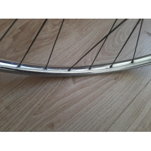 Steel spokes cross section on Rigida touring wheelset