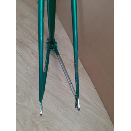 Vista frontale tubo sterzo telaio Colnago Super Columbus