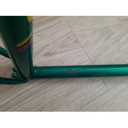 Gros plan sur la bosse du tube supérieur du cadre Colnago Super
