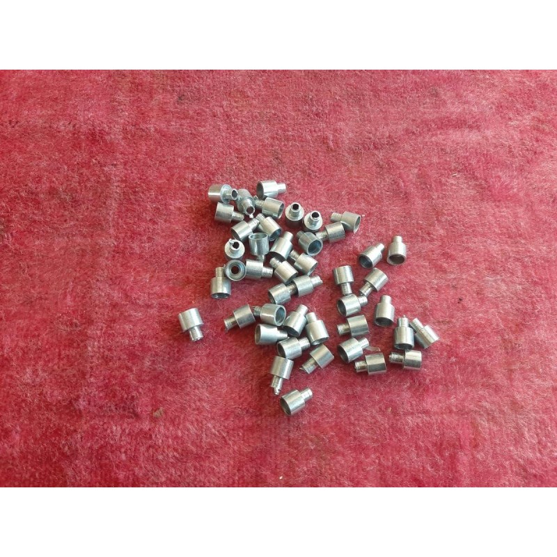 Kit de 6 terminais de bicha de cabo em aço para bicicleta motorizada ou corta-relva