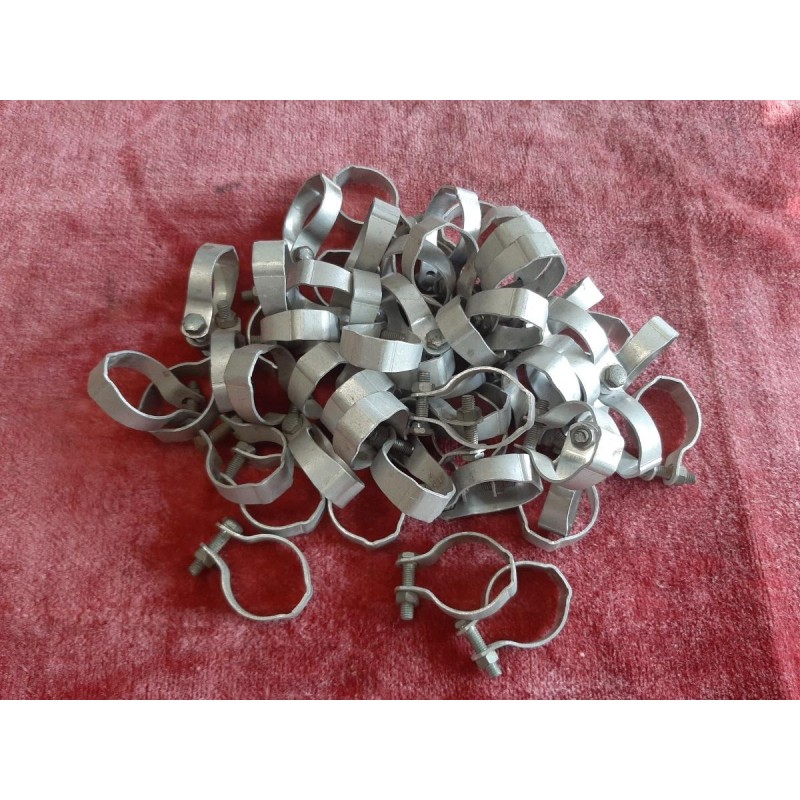 NOS 2 colliers fixation Porte gourde bidon en ALU pour vélo vintage CO1
