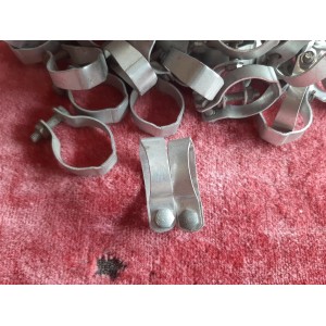 NOS 2 colliers fixation Porte gourde bidon en ALU pour vélo vintage CO1