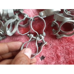 NOS 2 colliers fixation Porte gourde bidon en ALU pour vélo vintage CO1