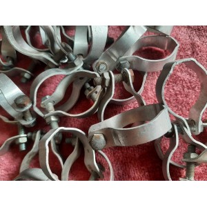 NOS 2 colliers fixation Porte gourde bidon en ALU pour vélo vintage CO1