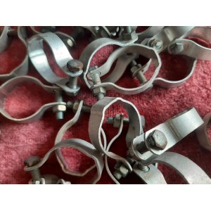 NOS 2 colliers fixation Porte gourde bidon en ALU pour vélo vintage CO1